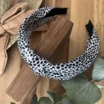 Black and white animal print alice band