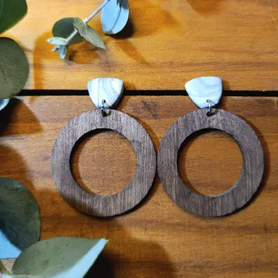 Marbled Timber Earrings Marbled Timber Earrings