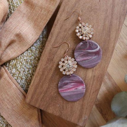 Rose gold shine dangles